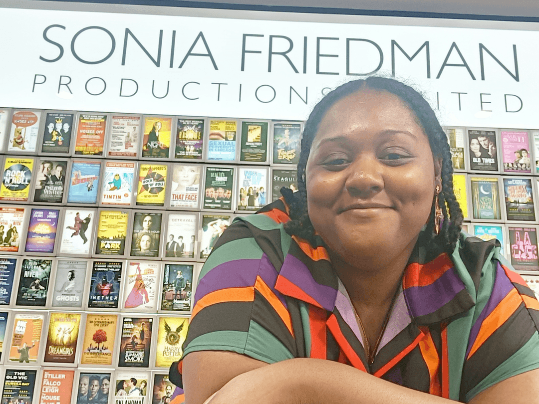 Producing Intern, Atlanta, a young black woman at their internship at Sonia Friedman Offices.