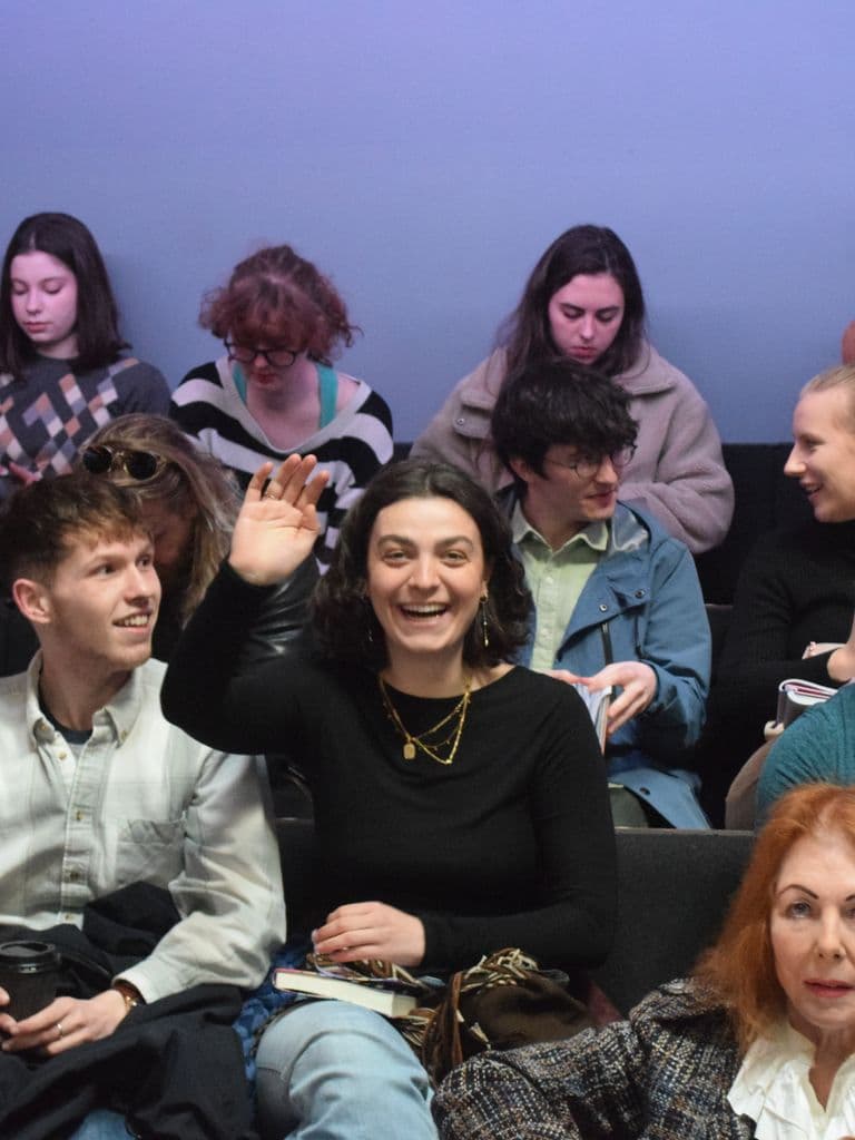 Members and Friends in the audience at the Park Theatre, networking before observing Jez Bond's Masterclass.