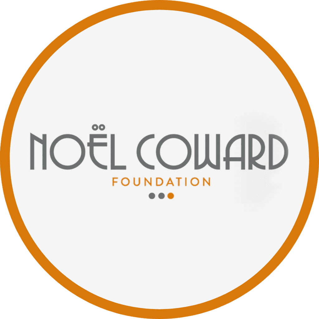 Logo of the Noël Coward Foundation with stylised text inside a circular border.
