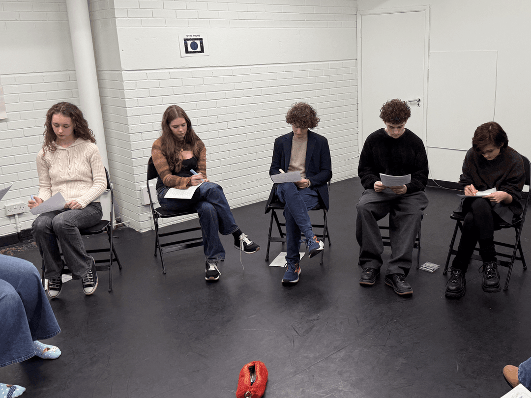 Start Your Script group doing a writing exercise in a semi-circle. 