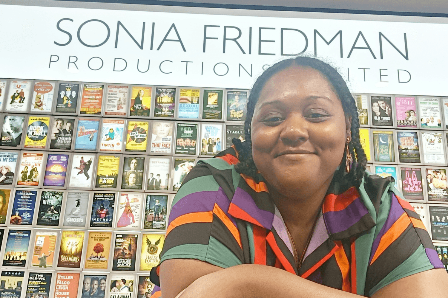 Producing Intern, Atlanta, a young black woman at their internship at Sonia Friedman Offices.