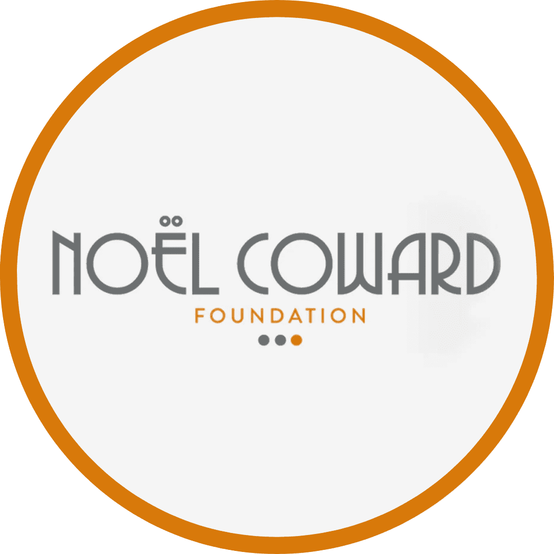 Logo of the Noël Coward Foundation with stylised text inside a circular border.